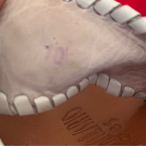 Steven Salario Blue White Gingham Whipstitch Sandals - Picture 6 of 6